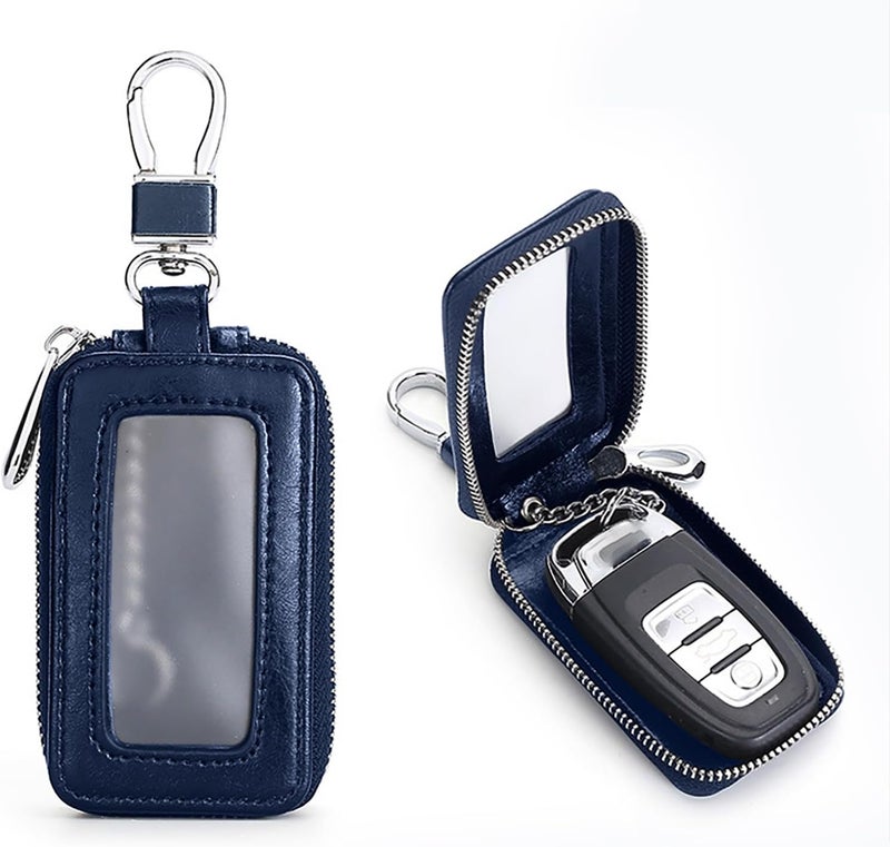 vvag Premium Car Key Fob Case Genuine Leather Car Smart Key fob Holder Car Remote Keychain Bag Universal - Image 5